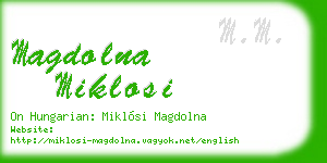 magdolna miklosi business card